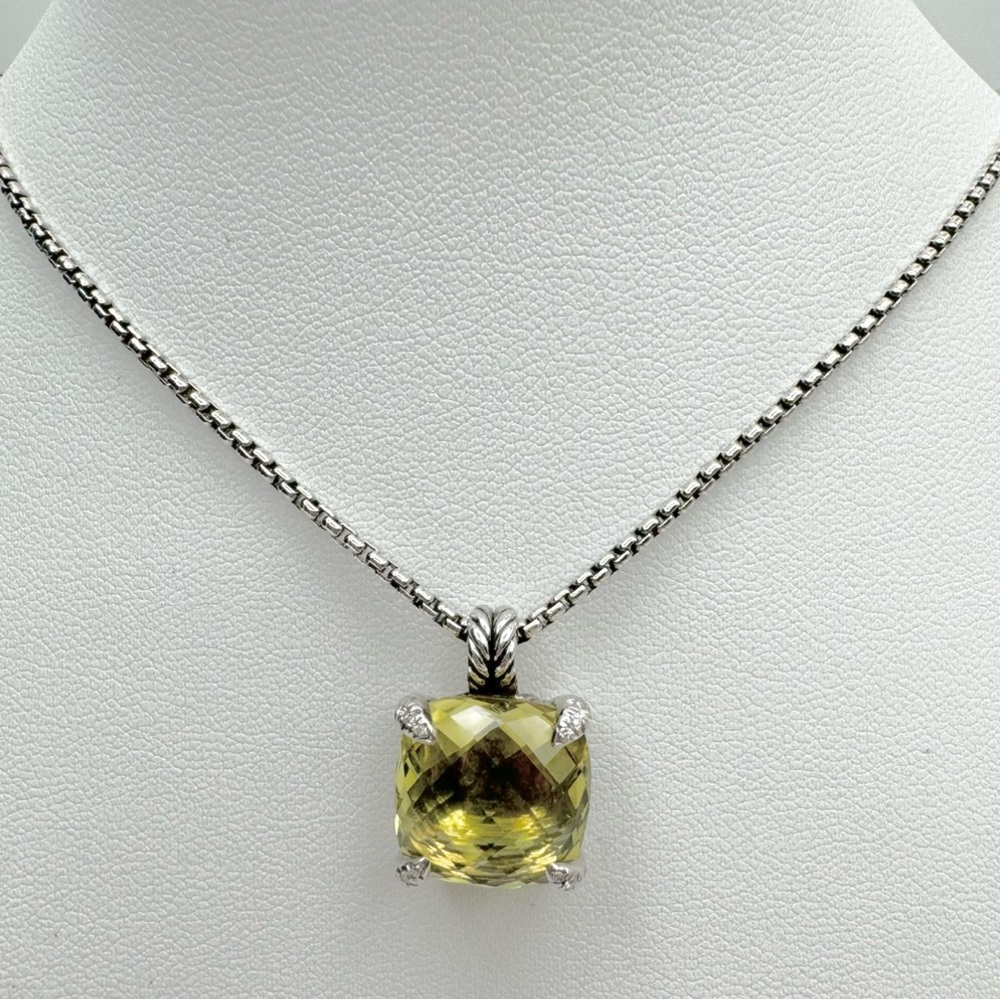 David Yurman 14mm Chatelaine Pendant Lemon Citrine